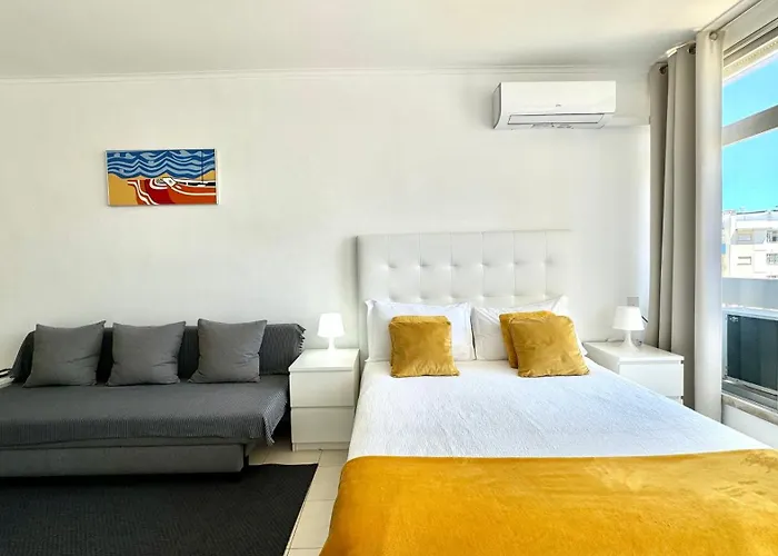 Praia Da Rocha, 808 Tarik, Lovely Studio, Sea View, Air Conditioning, Free Wi-Fi, By Ig